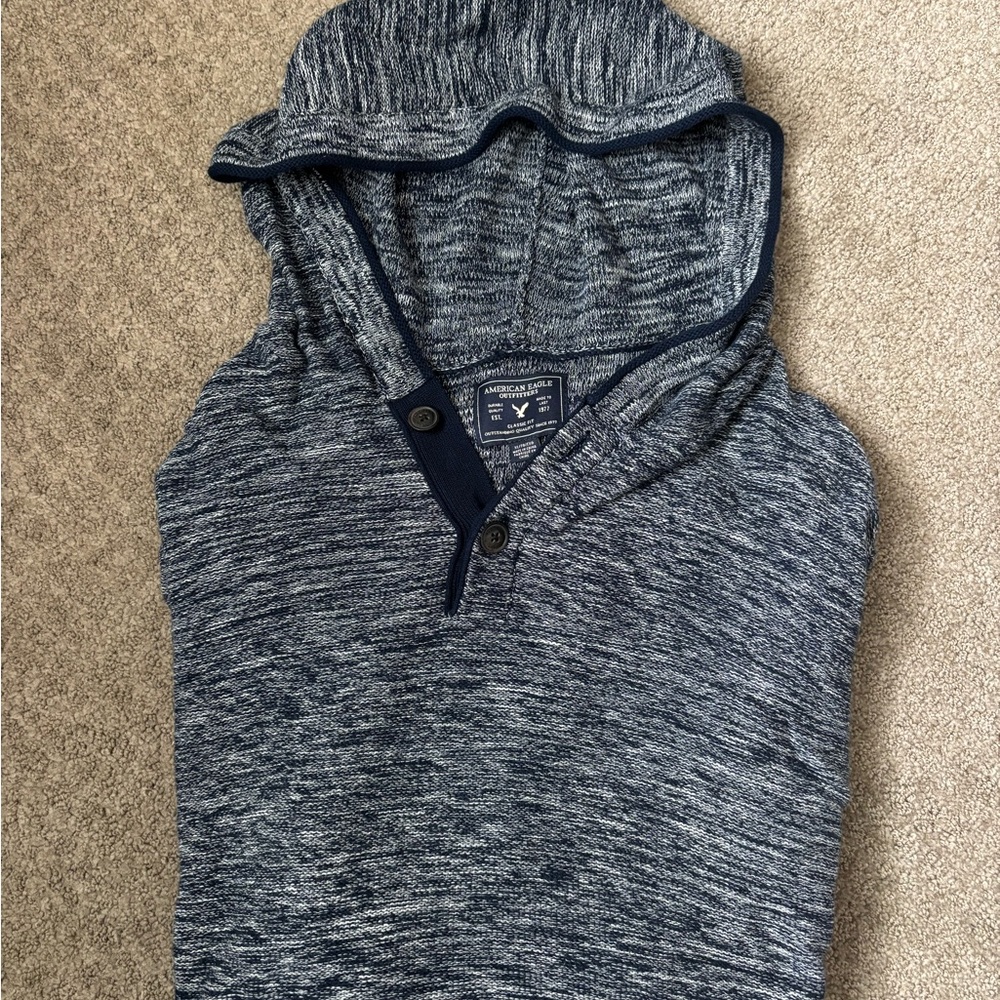 American Eagle Outfitters Blue Sweater Hoodie
